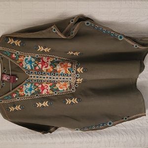 Johnny Was linen blouse